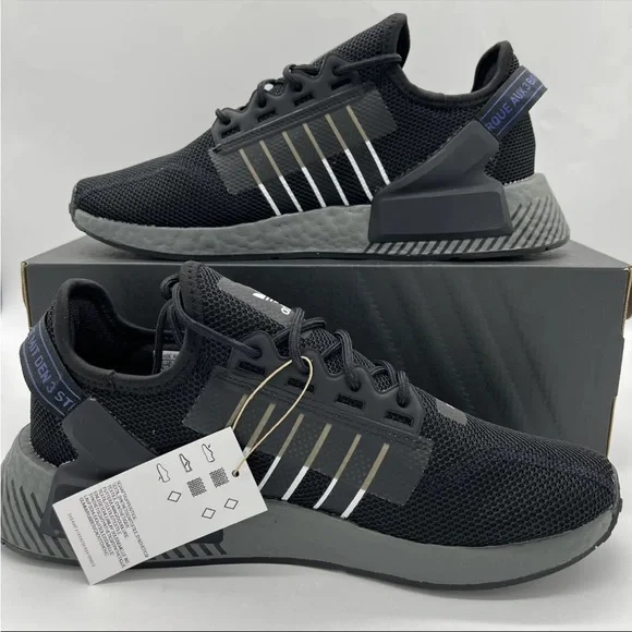 Adidas NMD R1 V2 Black White HQ6628 Men's Sneakers Shoes Multi Size NEW - Picture 3 of 7